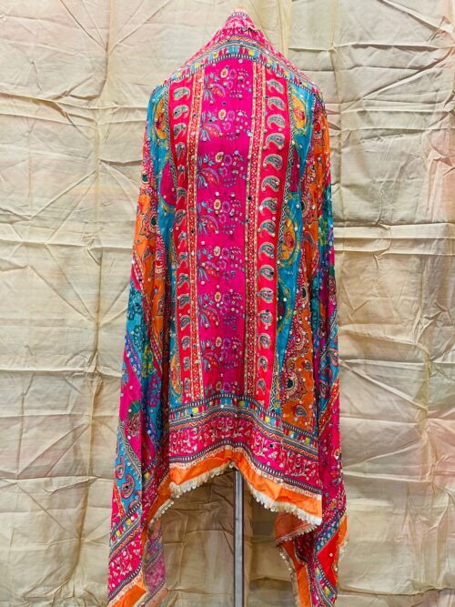 Exclusive Pure Original Chanon Chiffon Pakistani Karachi Work Mirror Dupatta