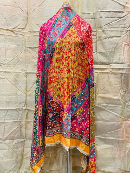 Exclusive Pure Original Chanon Chiffon Pakistani Karachi Work Mirror Dupatta