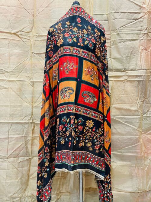 Exclusive Pure Original Chanon Chiffon Pakistani Karachi Work Mirror Dupatta