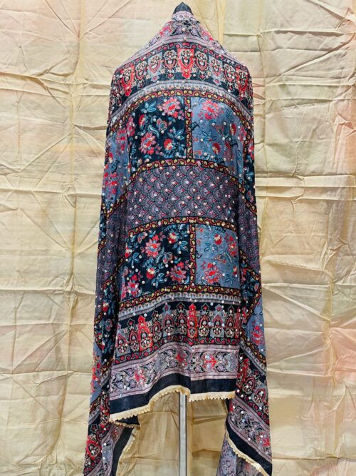 Exquisite Chanon Chiffon Pakistani Karachi Mirror Work Dupatta