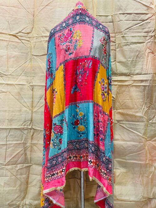 Exquisite Chanon Chiffon Pakistani Karachi Work Mirror Dupatta